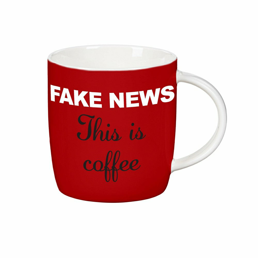 Just for Laughs Drinkware Gift Set Ceramic Cup and Wine Glass, "Fake N | Plow & Hearth