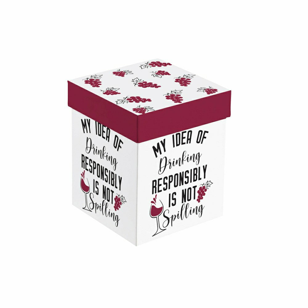 Just for Laughs Wine Glass Stemless, "My Idea of Drinking", 17oz, Gift | Plow & Hearth