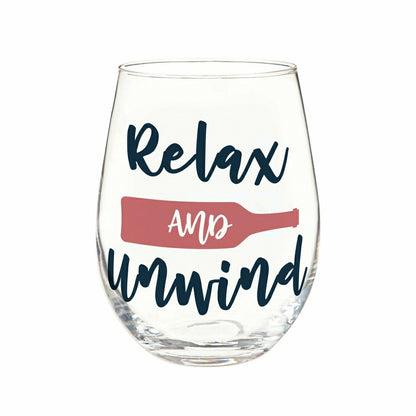 Just for Laughs Drinkware Gift Set Ceramic Cup and Wine Glass,"Relax a | Plow & Hearth