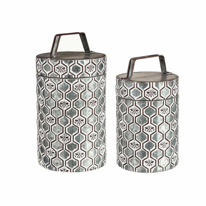 Embossed Honeycomb Storage Containers, Set of 2 | Plow & Hearth