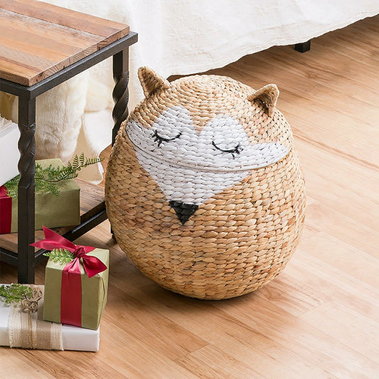 Woven Hyacinth Fox Storage Basket | Plow & Hearth