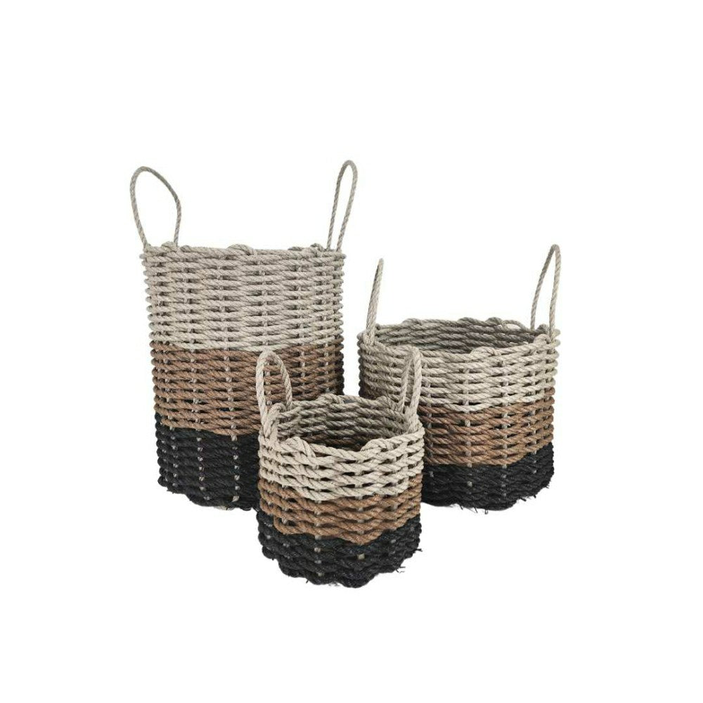 Authentic Maine Lobster Rope Storage Black, Brown, Tan Ombre | Plow & Hearth
