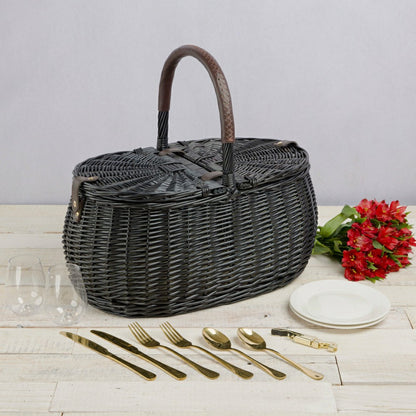 Evening Picnic Basket with Service for Two | Plow & Hearth
