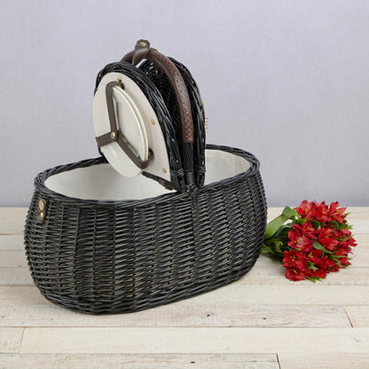 Evening Picnic Basket with Service for Two | Plow & Hearth