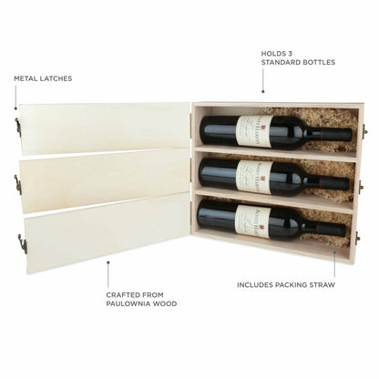 Newlyweds Anniversary Wooden Wine Box | Plow & Hearth