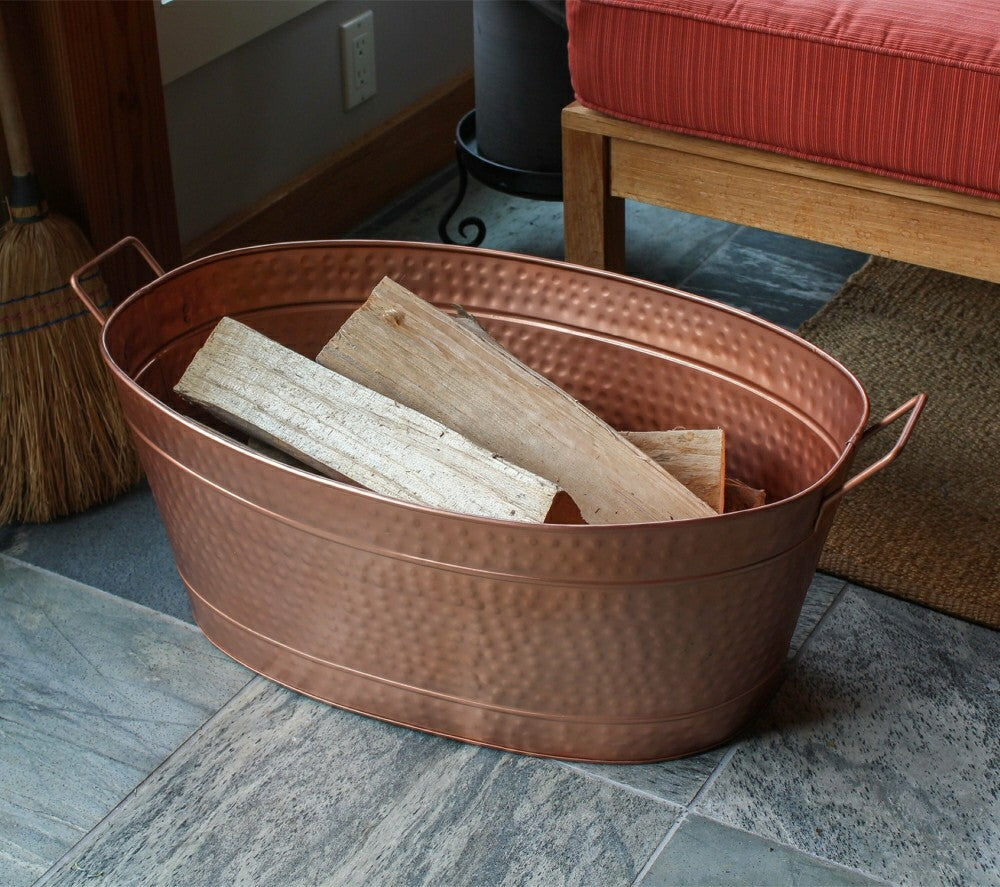 Oval Copper Plated Tub | Plow & Hearth