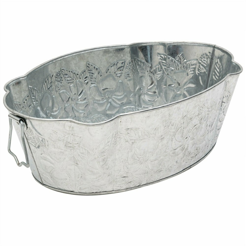 Galvanized Embossed Tub | Plow & Hearth