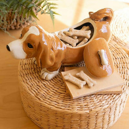 Basset Hound Ceramic Canister | Plow & Hearth