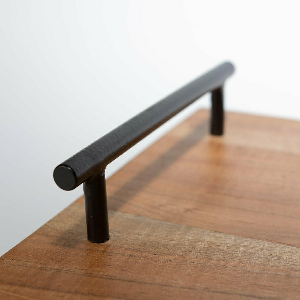 16" Rectangle Wood Serving Tray with Handles | Plow & Hearth