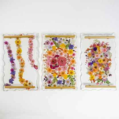 Floral Resin Serving Tray Kit | Plow & Hearth