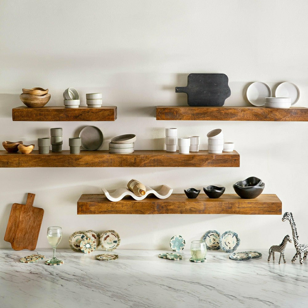 Rustic Mango Wood Serving Board, Natural | Plow & Hearth