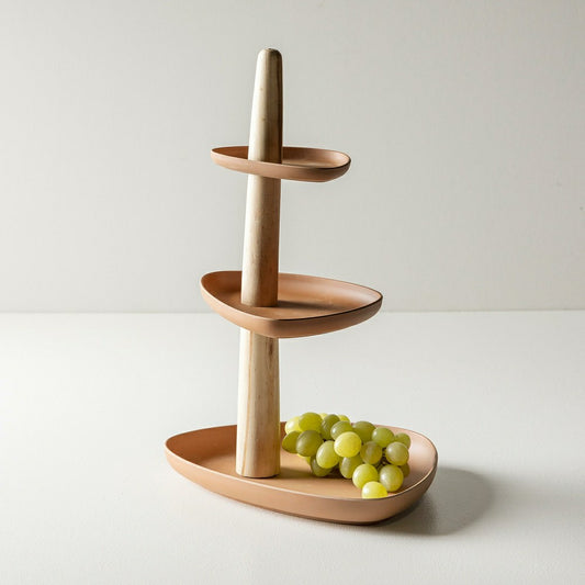 3-Tiered Bamboo Server | Plow & Hearth