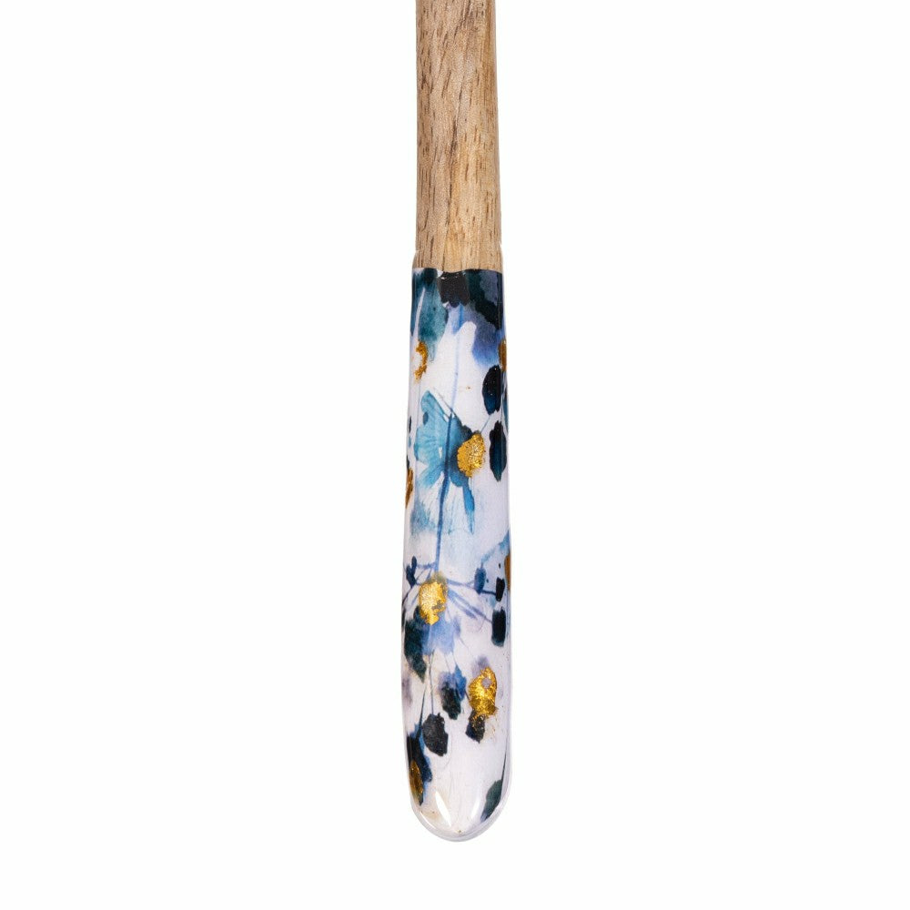 VivaStyle Gilded Meadow Wood Salad Server, 11" Set of 2 | Plow & Hearth