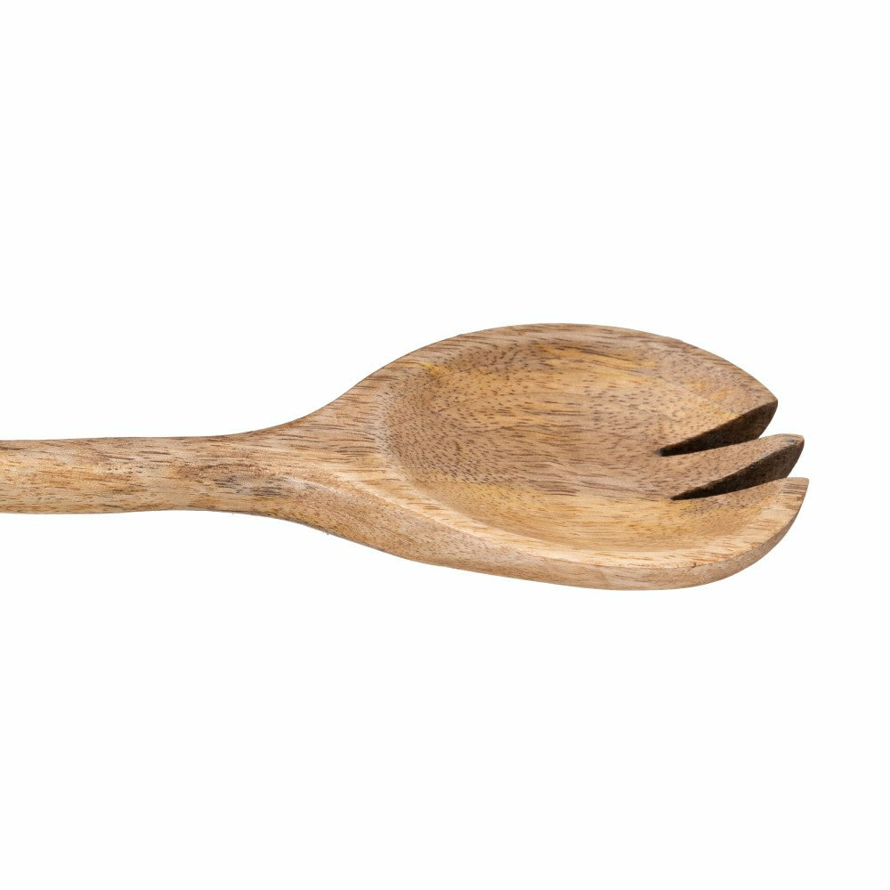 VivaStyle Gilded Meadow Wood Salad Server, 11" Set of 2 | Plow & Hearth