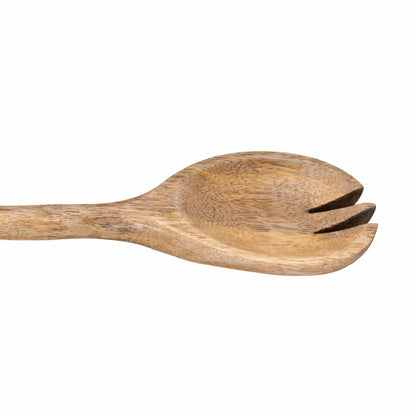 VivaStyle Gilded Meadow Wood Salad Server, 11" Set of 2 | Plow & Hearth