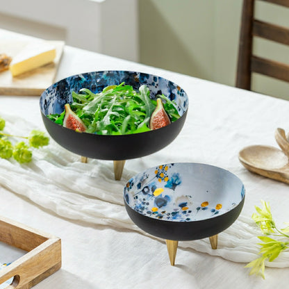 VivaStyle Gilded Meadow Bowl, Metal, Set of 2 PCS | Plow & Hearth