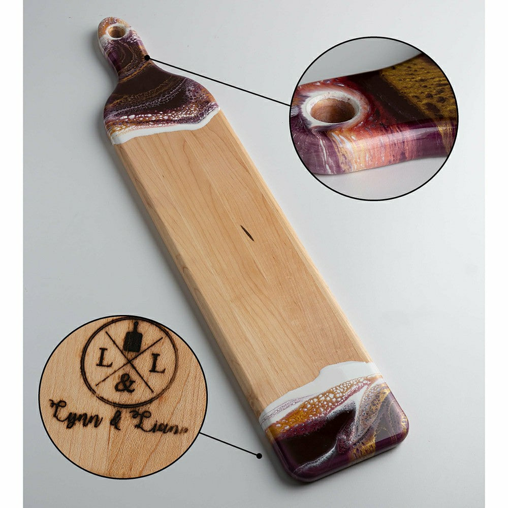 Eco-Resin Accented Baguette Board Charcuterie Tray | Plow & Hearth