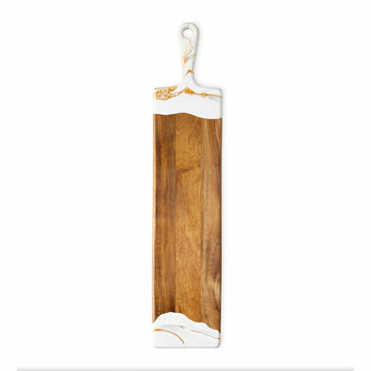 Eco-Resin Accented Baguette Board Charcuterie Tray | Plow & Hearth