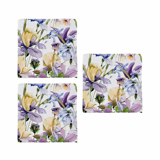 Golden Lilac Quick Dry Dish Cloth, Set of 3, 10" x 10" | Plow & Hearth