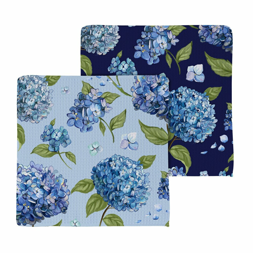 VivaStyle Kitchen Gift Set Quick Waffle Weave Double-Sided, Hydrangea Haven, Set of 3 | Plow & Hearth