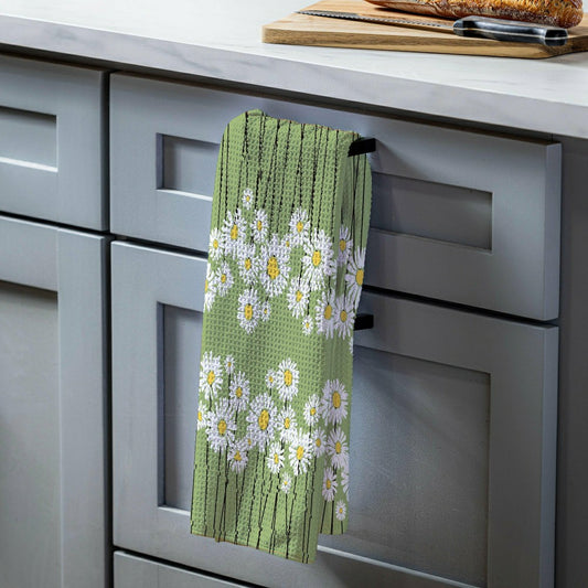 Daisy Scape Quick Dry Kitchen Towel, 18" x 30" | Plow & Hearth