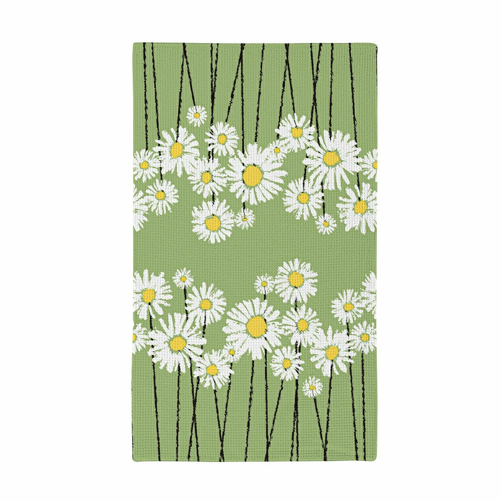 Daisy Scape Quick Dry Kitchen Towel, 18" x 30" | Plow & Hearth
