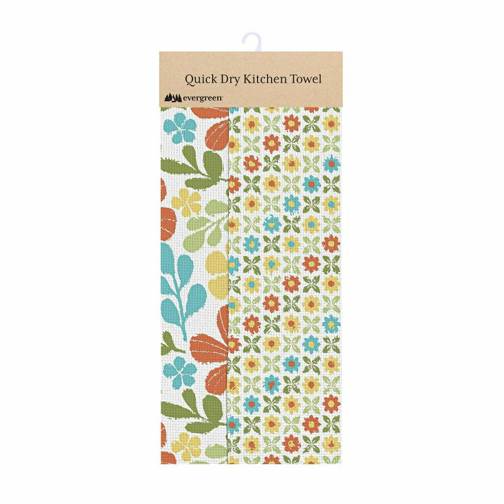 Floral Mod Quick Dry Kitchen Towel, 18" x 30" | Plow & Hearth