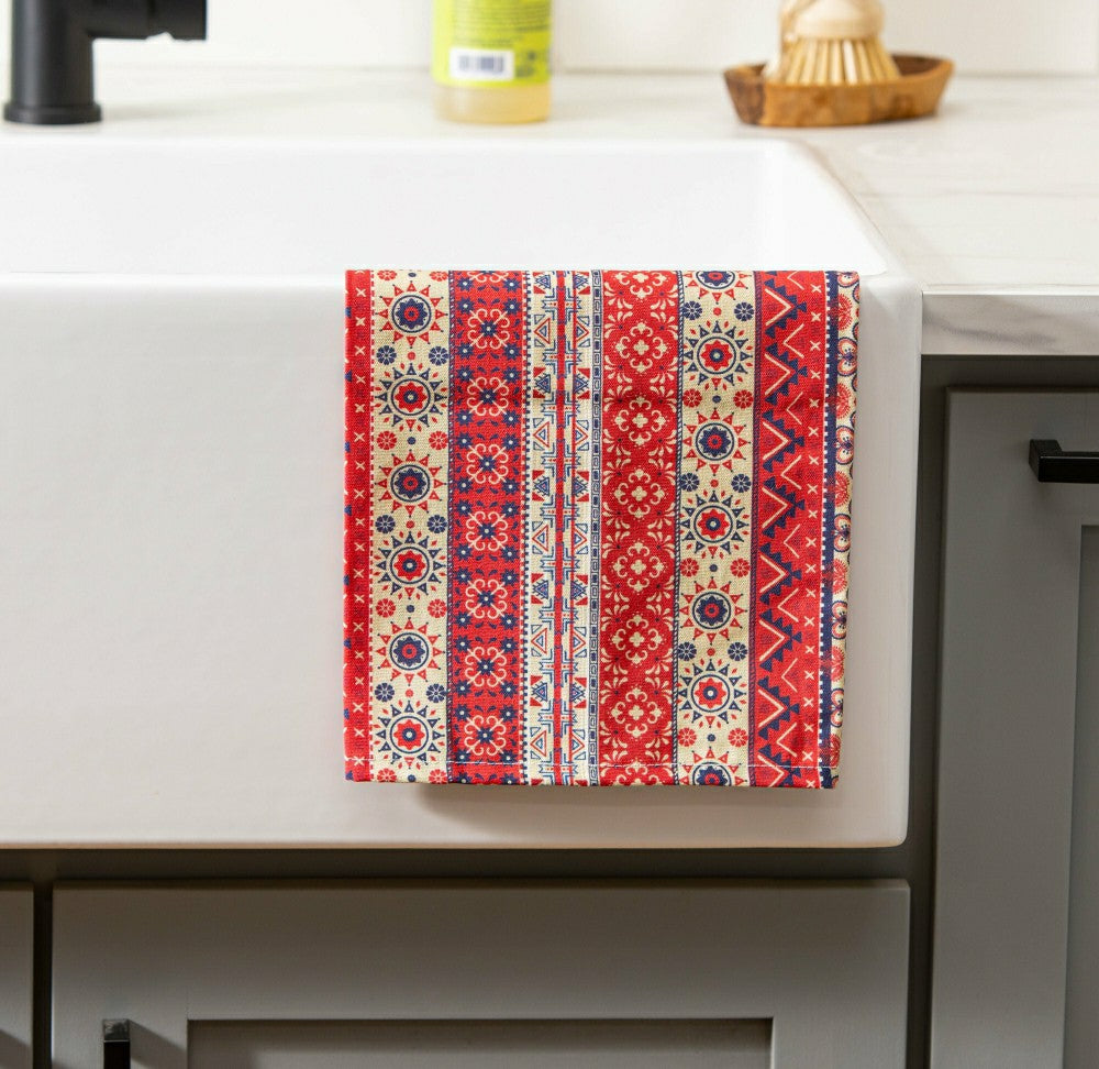 Boho Americana Flag Tea Towel | Plow & Hearth