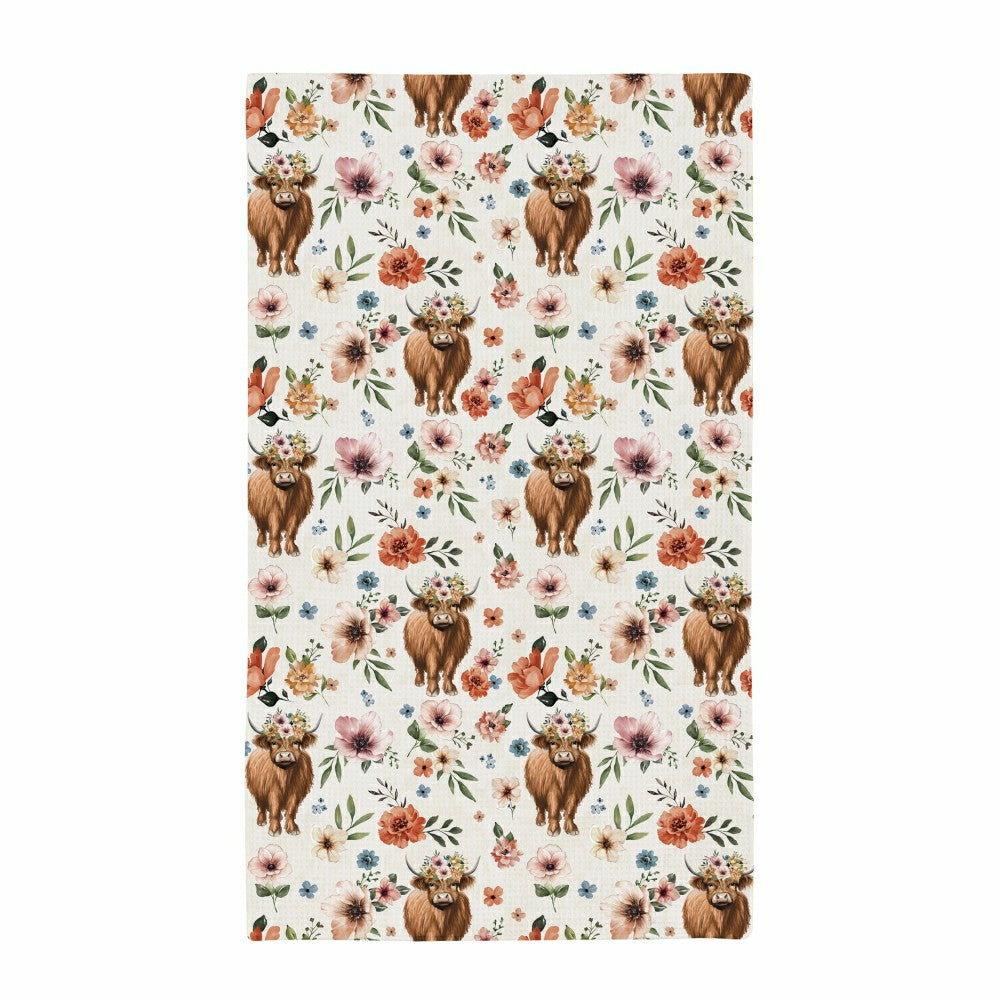 Hillside Pasture Kitchen Towel Quick Dry Waffle Weave Double-Sided, Fa | Plow & Hearth