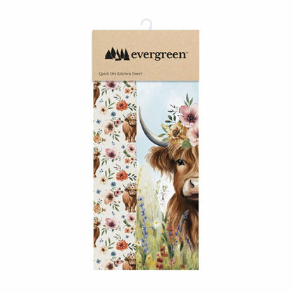 Hillside Pasture Kitchen Towel Quick Dry Waffle Weave Double-Sided, Fa | Plow & Hearth