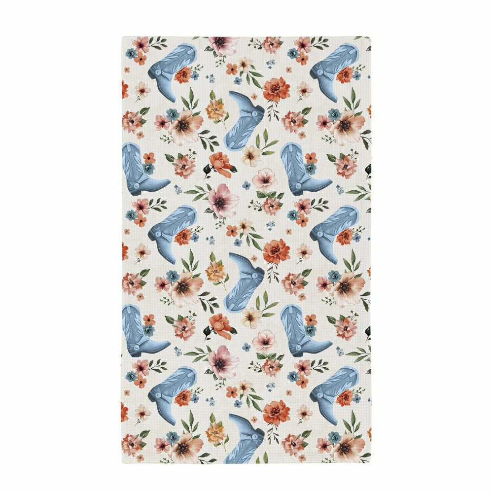 Hillside Pasture Kitchen Towel Quick Dry Waffle Weave Double-Sided, Co | Plow & Hearth