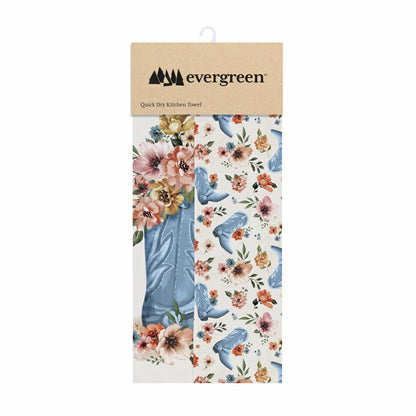 Hillside Pasture Kitchen Towel Quick Dry Waffle Weave Double-Sided, Co | Plow & Hearth