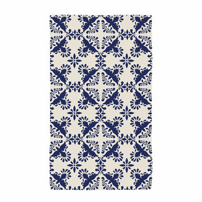 Blue Coastal Kitchen Towel Quick Dry Waffle Weave Double-Sided, Clay B | Plow & Hearth
