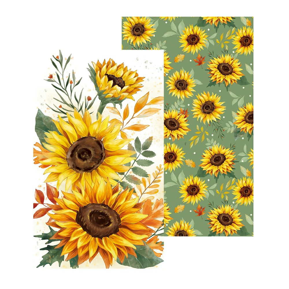 Harvest Blossom Sunflower Quick Dry Kitchen Towel, 18" x 30" | Plow & Hearth