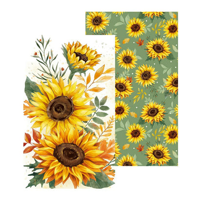Harvest Blossom Sunflower Quick Dry Kitchen Towel, 18" x 30" | Plow & Hearth