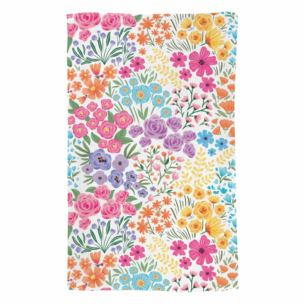 Hop Into Spring Kitchen Towel Quick Dry Waffle Weave Double-Sided, Flo | Plow & Hearth