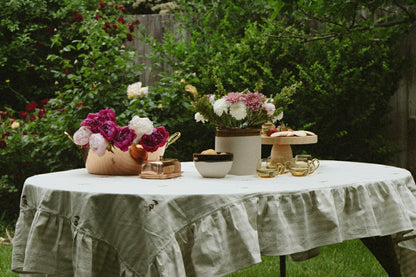 Frances Ruffled Tablecloth | Plow & Hearth