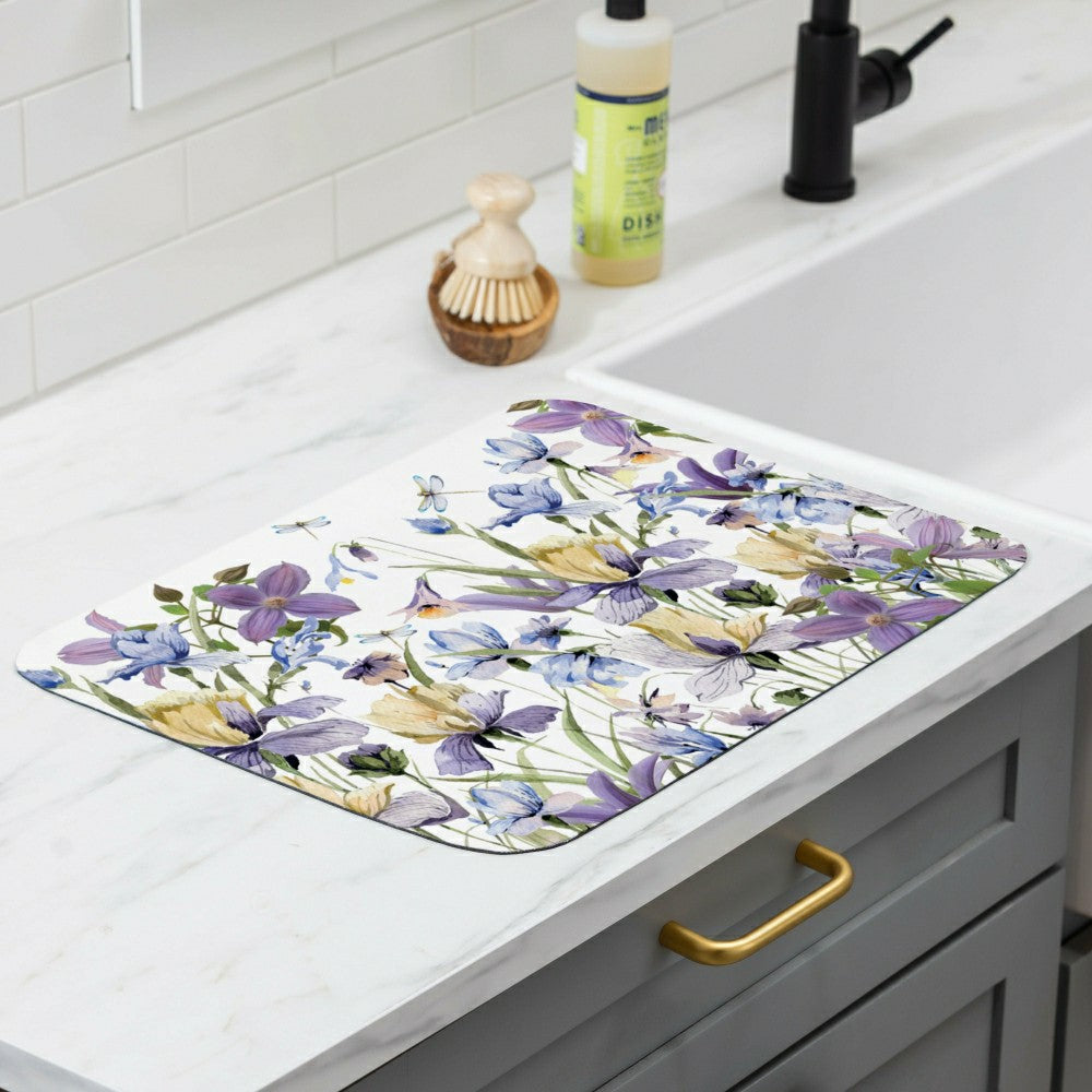 VivaStyle Golden Lilac Drying Mat, 20"x15” | Plow & Hearth