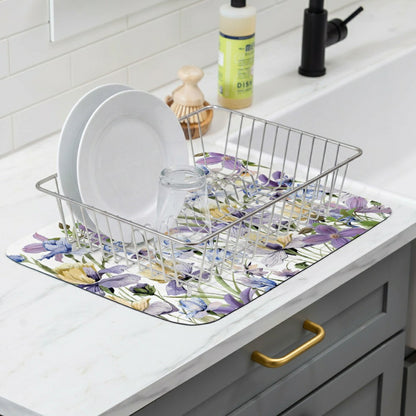 VivaStyle Golden Lilac Drying Mat, 20"x15” | Plow & Hearth