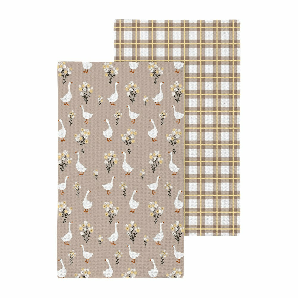 Hillside Pasture Kitchen Towel Quick Dry Waffle Weave Double-Sided, Fl | Plow & Hearth