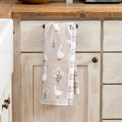 Hillside Pasture Kitchen Towel Quick Dry Waffle Weave Double-Sided, Fl | Plow & Hearth
