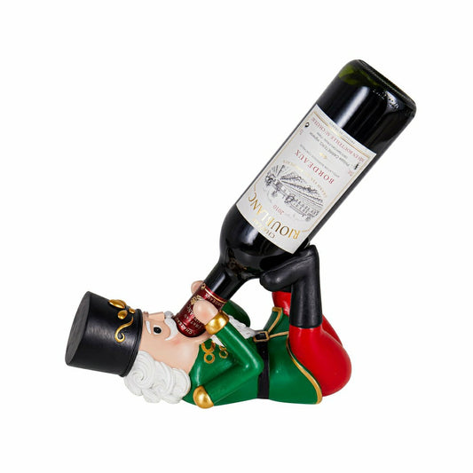 Joyful Traditions Barware Accessory Wine Bottle Holder, Nutcracker | Plow & Hearth