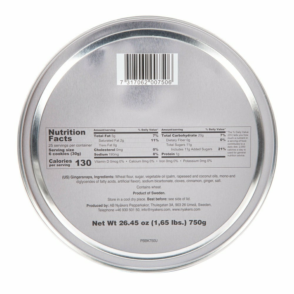 Nyakers Swedish Gingersnap Cookies In Gift Tin | Plow & Hearth