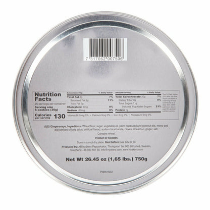 Nyakers Swedish Gingersnap Cookies In Gift Tin | Plow & Hearth