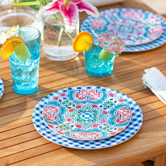 Talavera Melamine Salad Plates, Set of 6 | Plow & Hearth