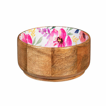 Pastels of Nature Wood Bowl, 9.75"L | Plow & Hearth