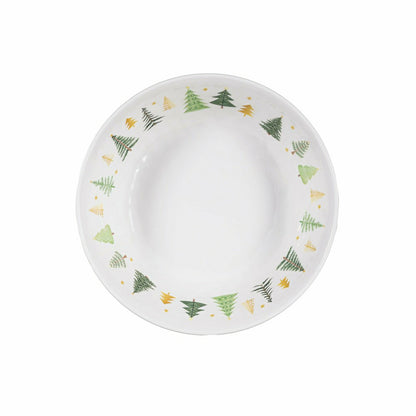 Shades of Green Holiday Melamine 7.5" Bowl, Set of 4 | Plow & Hearth