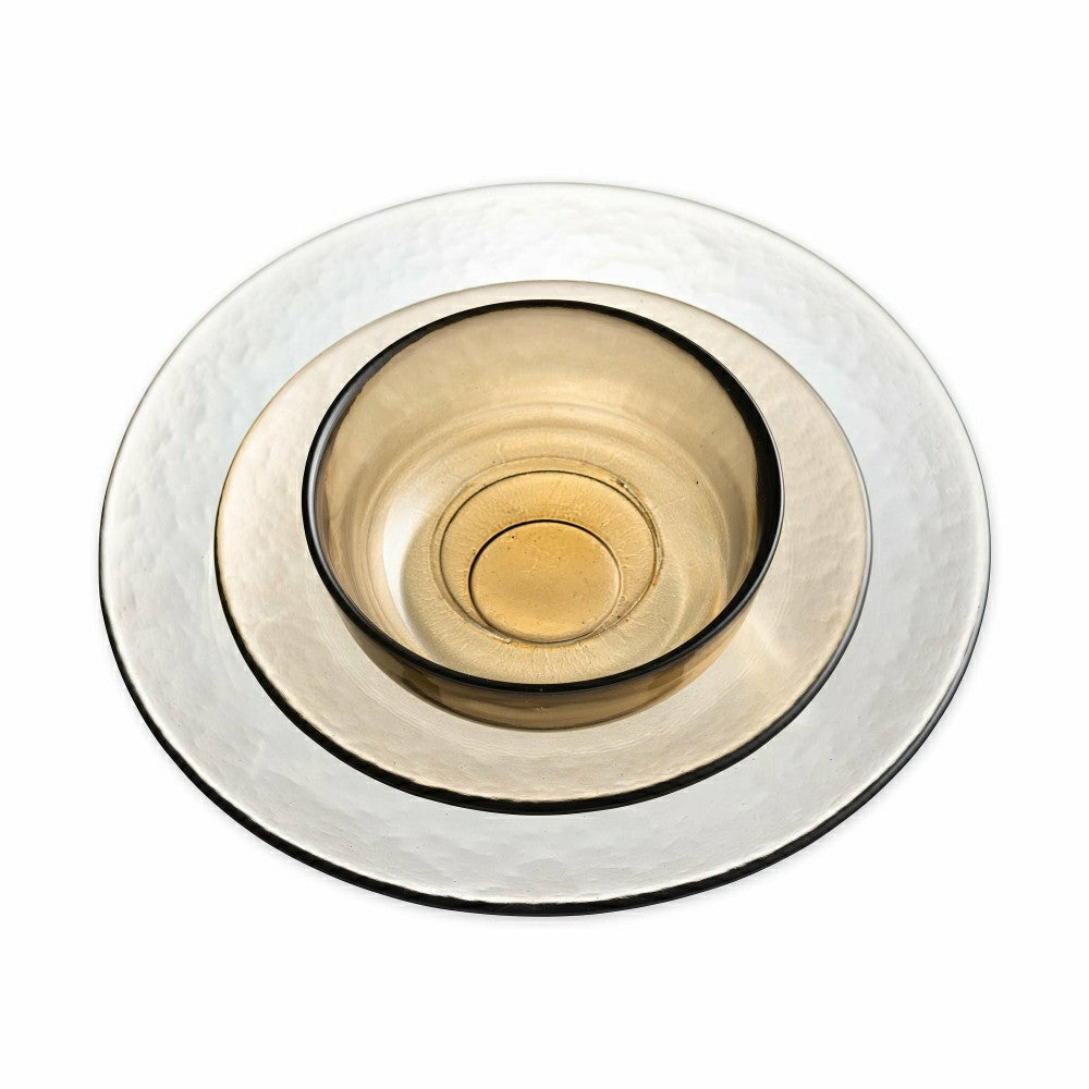 8" Glass Salad Plate, Set of 6, Sand | Plow & Hearth