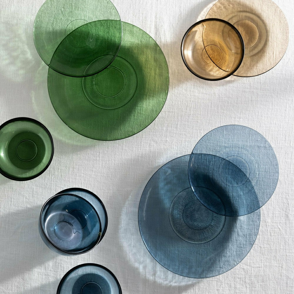 8" Glass Salad Plate, Set of 6, Sand | Plow & Hearth