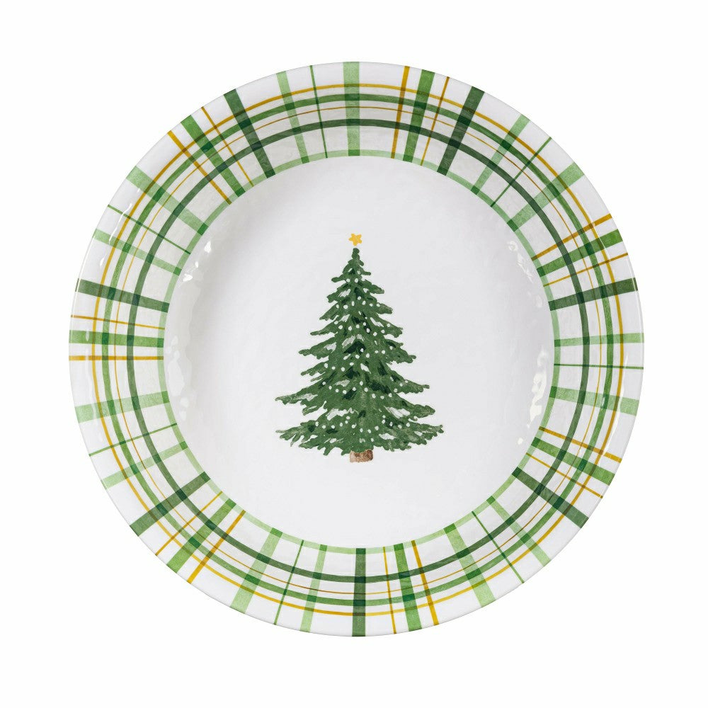 Shades of Green Holiday Melamine 12" Serving Bowl, Set of 4 | Plow & Hearth